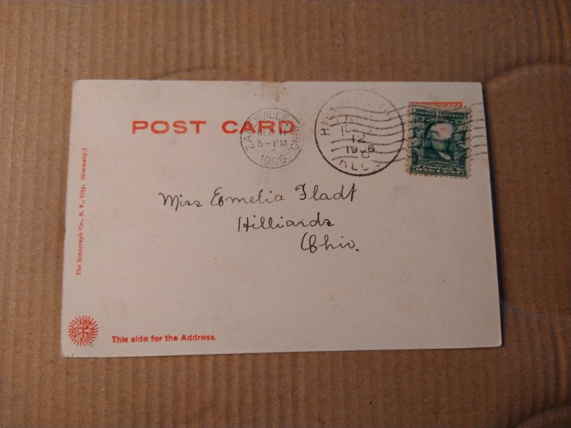 1906 High School, Zanesville, Ohio Rotograph UDB Postcard