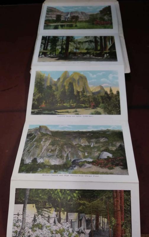 Yosemite National Park California Scenic View Fold Out Postcard Folder J926460