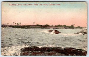 Pre-1908 CHIMNEY CORNOR & SACHEM'S HEAD CLUB HOUSE GUILFORD CONNECTICUT*CT