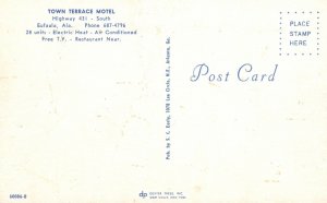 Vintage Postcard Town Terrace Motel & Restaurant Eufaula Alabama S.C. Early Pub.