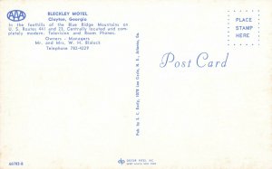 Postcard Bleckley Motel Clayton Georgia