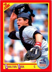 1990 Score Baseball Card Carlton Fisk Chicago White Sox sk2564