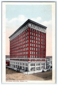 c1920's Jefferson Building Exterior Scene Peoria Illinois IL Unposted Postcard