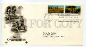 484828 USA 1985 First Day COVER youth organizations boy scouts