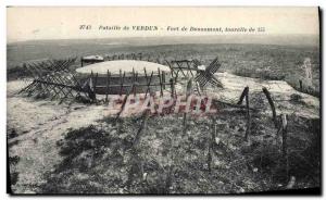 Old Postcard Battle of Verdun Fort de Douaumont turret 155 Army