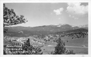 Aerial View 1940s Nederland Colorado Elevation 8227 ft RPPC real photo 409