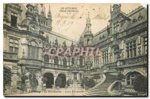 Old Postcard The Coast Inland Fecamp Seine The Benedictine Court of Honor