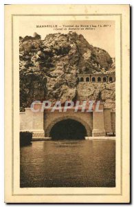 Old Postcard Marseille Rove Tunnel (200m long 7k) (Marseille Canal at Rhone)