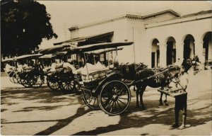 PC real photo postcard WELTEVREDEN Station INDONESIA (a18532)