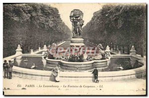 Old Postcard Paris Luxembourg La Fontaine Carpeaux