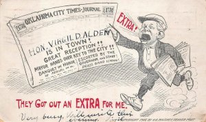 OKLAHOMA CITY TIMES JOURNAL NEWSPAPER HON. VIRGIL D. ALDEN POSTCARD 1907
