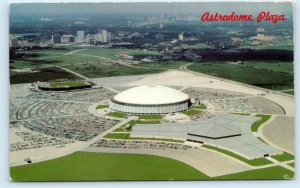 HOUSTON, Texas TX ~ Aerial View ASTRODOME PLAZA  Stadium 1968  Postcard