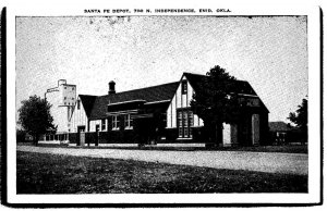 Santa Fe Depot Train Station Enid OK Postcard P7