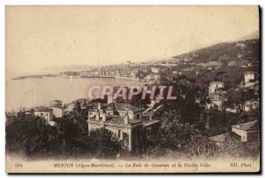 Old Postcard From Menton Garavan Bay and Old