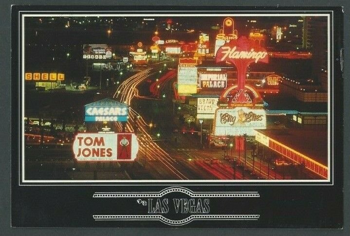 Ca 1965 PPC Las Vegas NV Showing Strip Casino Flamingo Sands Etc Mint 6 X 4