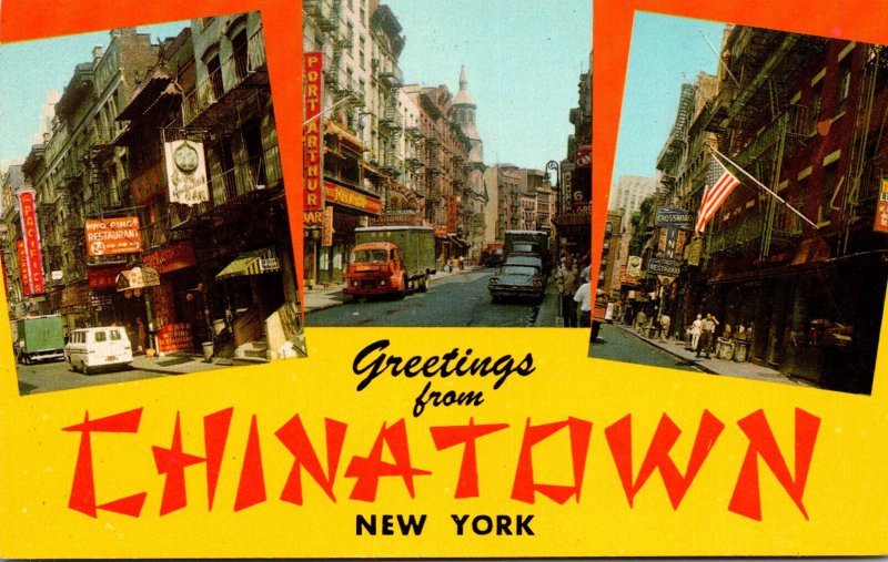 New York City Greetings From Chinatown Multi View