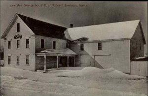 South Lewiston Maine ME Lewiston Grange Vintage Postcard