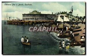 Old Postcard Clarence Pier Beach Southsea