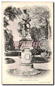 Old Postcard Sens Statue J Cousin