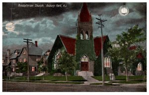 New Jersey  Asbury Park , Presbyterian Church at night