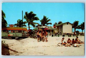 Fort Myers Beach Florida Postcard Tip-Top Cafe Diner Pier Sea Food 1955 Vintage