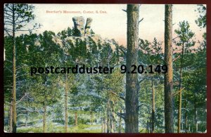 h5013 - CUSTER South Dakota Postcard 1907 Beecher's Monument
