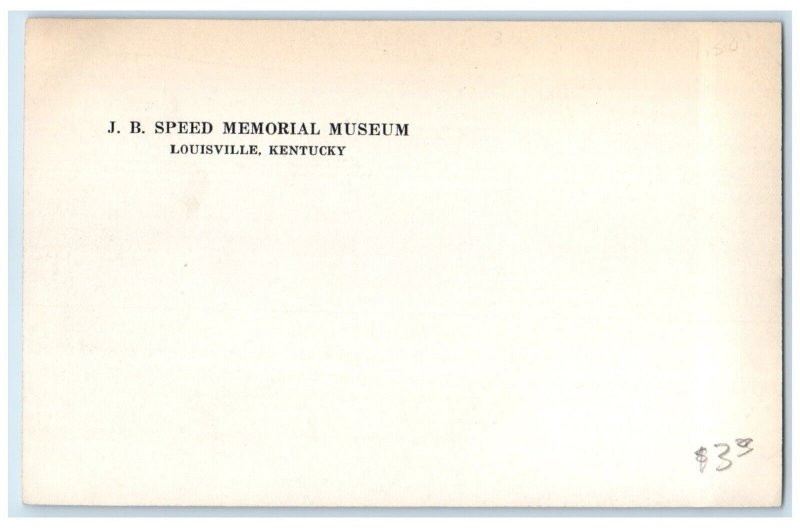 JB Speed Memorial Museum Scene Street Louisville Kentucky KY RPPC Photo Postcard