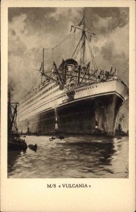 Steamship Boats, Ships Vulcania Cosulich c1900s-20s Postcard