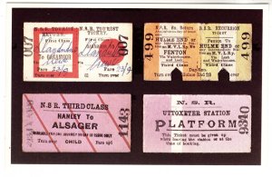 Railroad Train Tickets Postcard, R S Railway