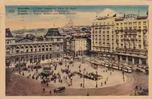 Belgium Brussells Rogier Square And North Station 1935