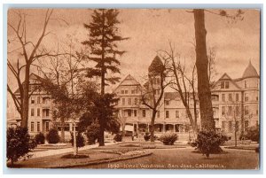 1940 Exterior View Hotel Vendome San Jose California CA Vintage Antique Postcard