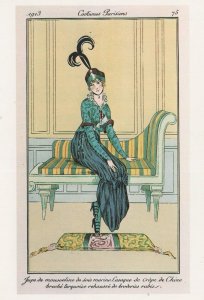 Costumes Parisiens 1913 France French Fashion Plate Postcard