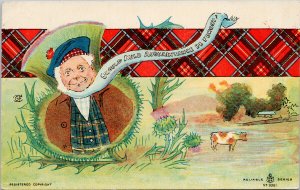 Scottish Man 'Should Auld Acquaintance Be Forgot' Reliable Series Postcard G47