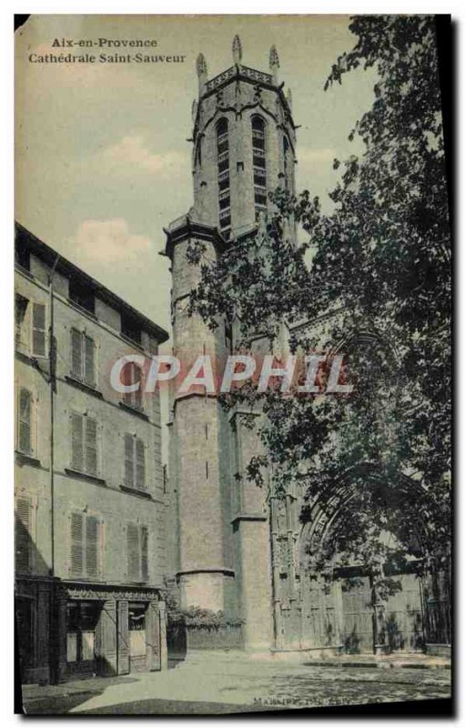 Old Postcard Aix en Provence Cathedrale Saint Sauverr