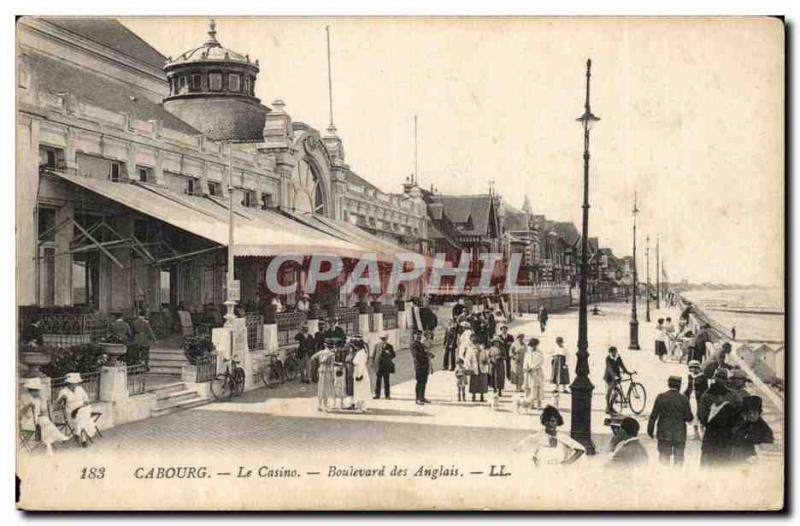 Cabourg Postcard Old English of Boulevard Casino