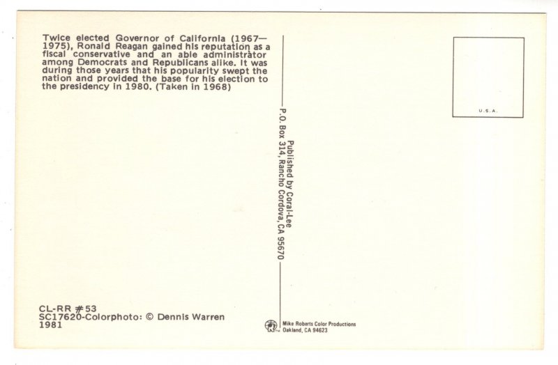 Governor Reagan, California