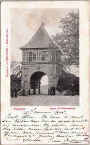 Netherlands Veerpoort Groet uit Schoonhoven Vintage Postcard 09.35