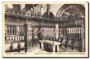 Postcard Old Saint Herbot Interior Chapel The Jube and the Tomb of St Herbot