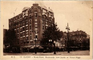 CPA Clichy - Rond-Point. Boulevards Jean Jaurés et Victor-Hugo (988893)