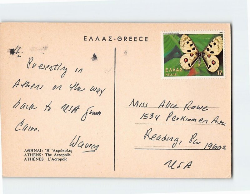 Postcard The Acropolis, Athens, Greece