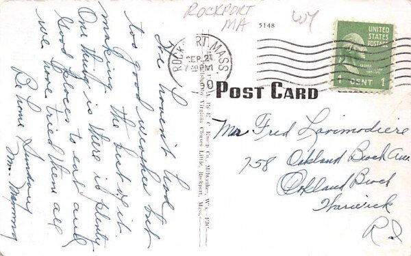 Long Beach  Rockport, Massachusetts Postcard