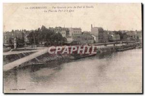 Courbevoie - Le Pont de Neuilly - La Place du Port and Pier - Old Postcard