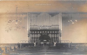 J50/ Oxford Ohio RPPC Postcard c1910 Interior U.P. Church Building Organ 58