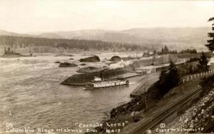 OR - Columbia River Highway. Cascade Locks.    *RPPC