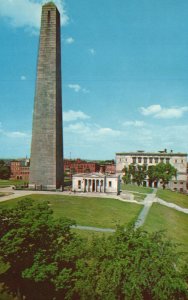 Postcard Historic Bunker Hill Monument Giant Obelisk Charlestown Massachusetts