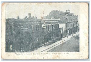 c1920's West Ninth Street Showing Royce Opera House Sheldon Iowa IA Postcard