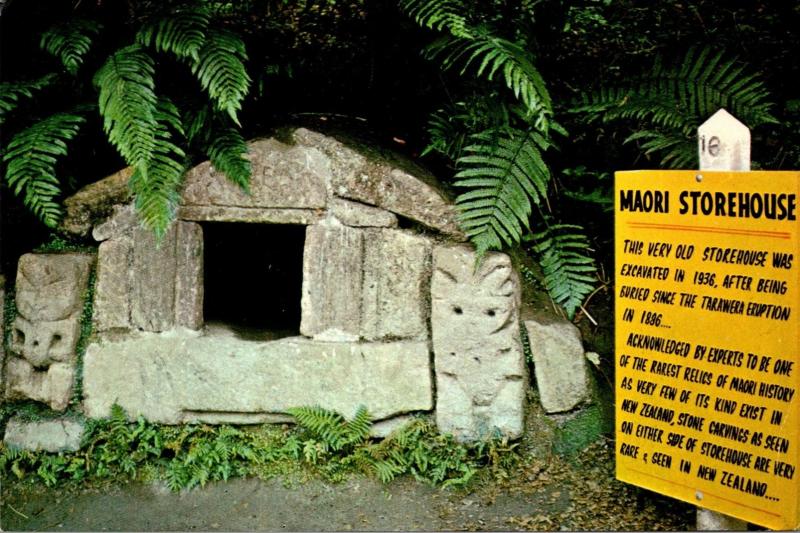 New Zealand Rotorua The Buried Village Old Maori Storehouse