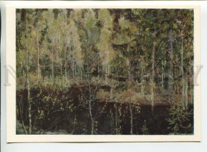 456248 USSR 1988 year Altai Museum Romadin Forest Lake postcard