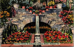 Vtg Mobile Alabama AL Beautiful at Terrace Bellingrath Gardens 1940s Postcard