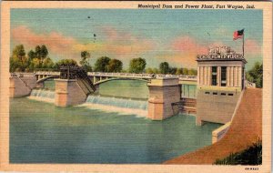 Postcard POWER PLANT SCENE Fort Wayne Indiana IN AL7431